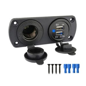 VOLTIMETRO TOMA MECHERO + USB DUAL 12V CAMP011