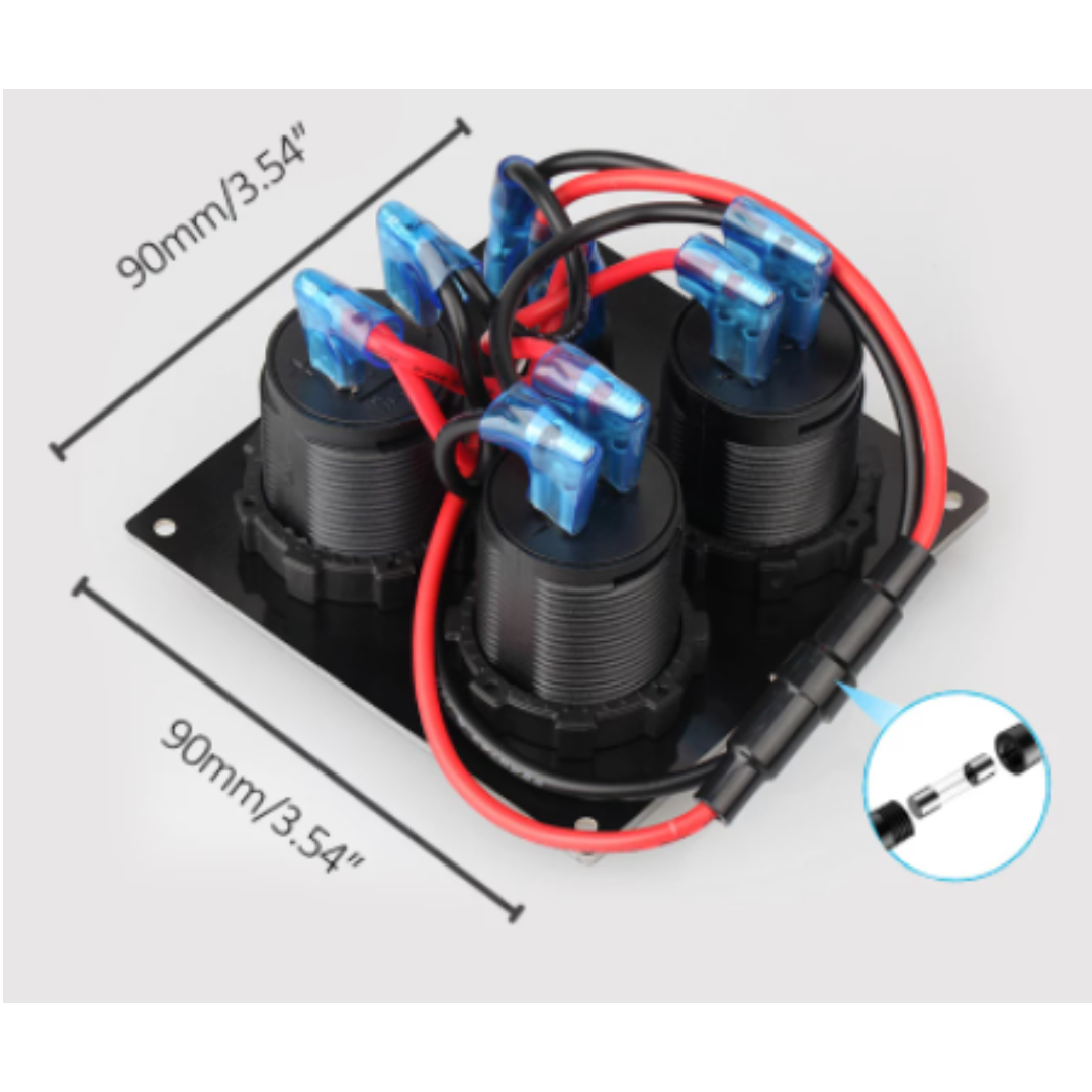 VOLTIMETRO CON ENCHUFE USB DUAL Y TOMA MECHERO 12V VOLTIMETRO12V - Imagen 3