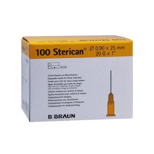 Aguja 20G de Braun de 0,90mmx25mm Caja de 100 Uds.